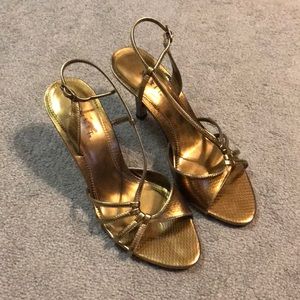 Gold Mid Hight Heels